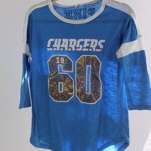 Victoria Secret Pink Blue Chargers Top Size Small